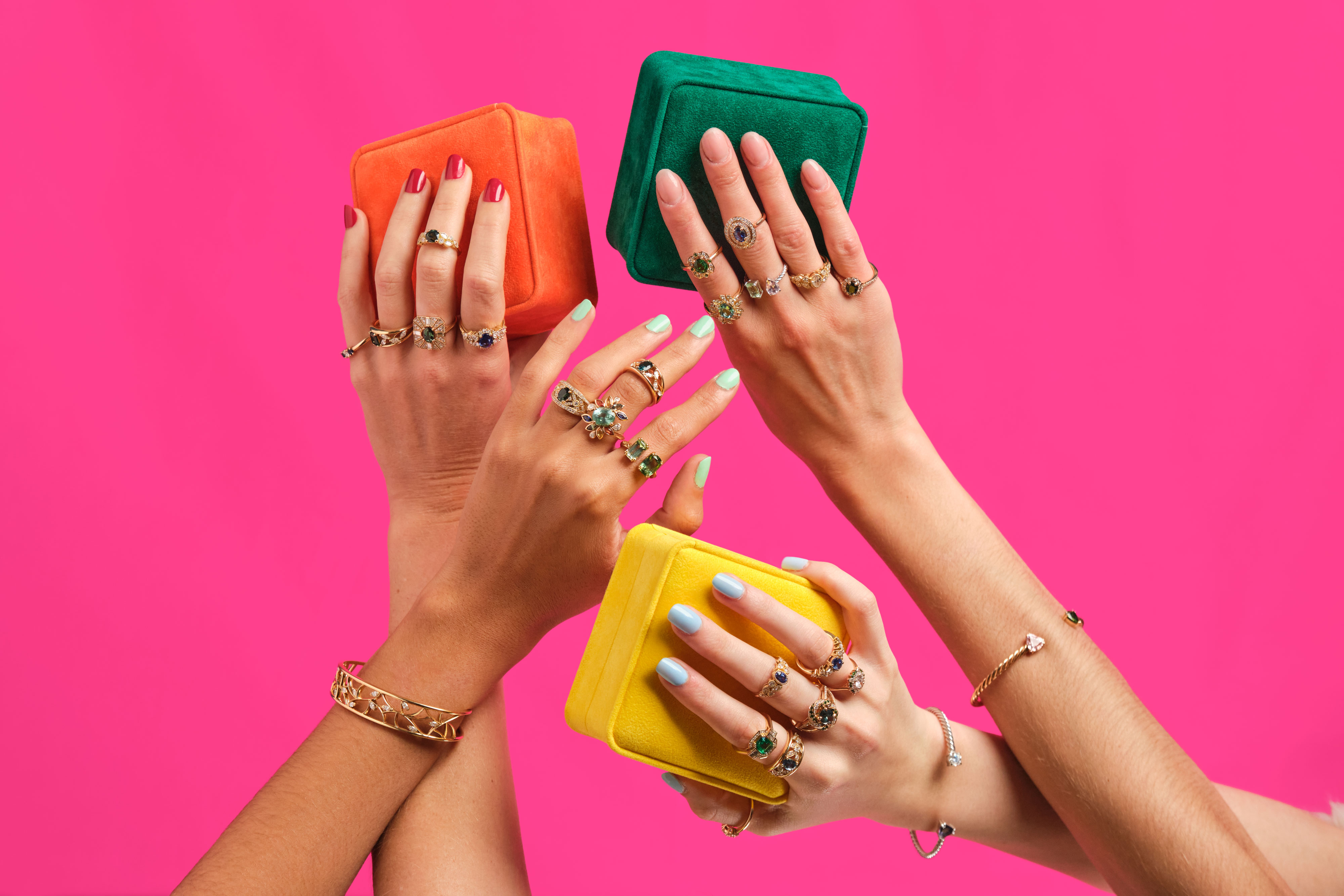 visuel collections de bagues mélangées